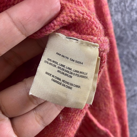 Anthropologie Moth Fireside Sweater Coral Pink Turtleneck Long Sleeve Oversized - Picture 8 of 10